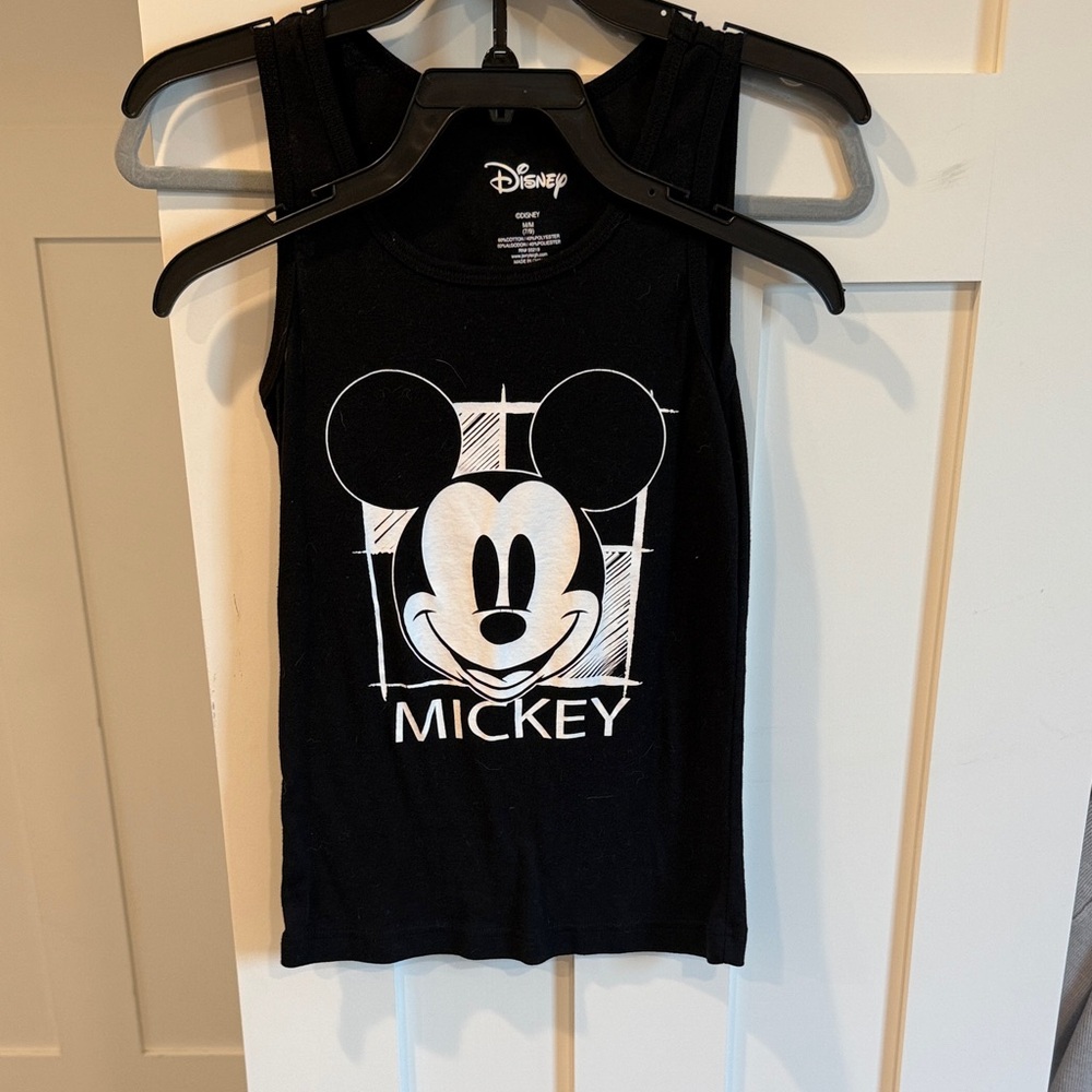 Disney Black Mickey Mouse Kids Tank Top